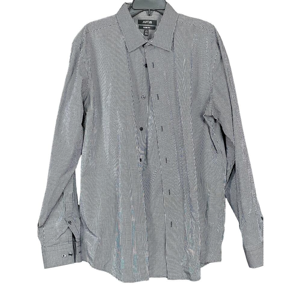 Apt 9 brand Men's LS butterfly collar shirt 17 1/2 collar, 36-37 sleeve